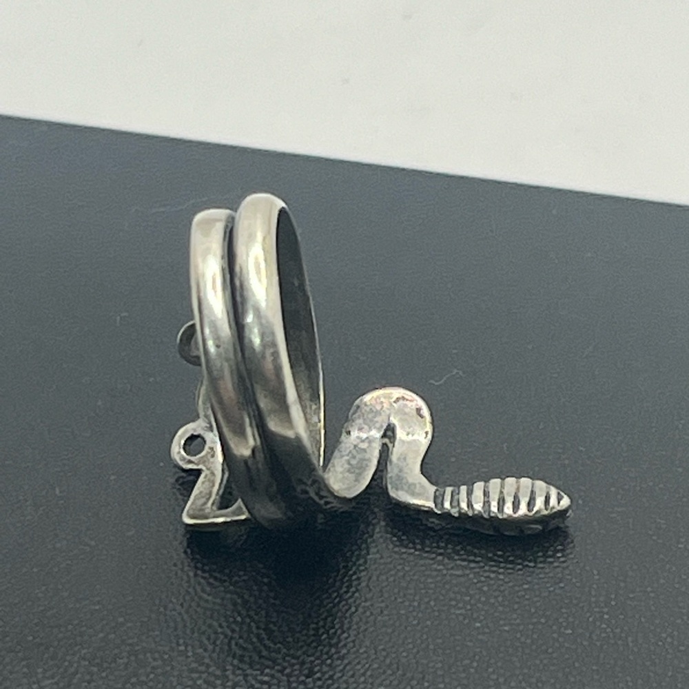 Snake serpent reptile wrap coiled ring sterling silver size 7 vintage - Picture 12 of 16
